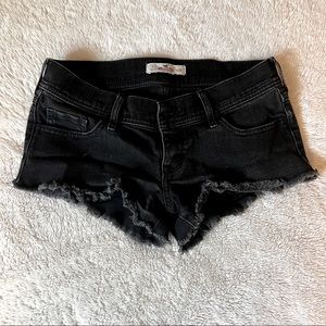 Black low rise Hollister shorts